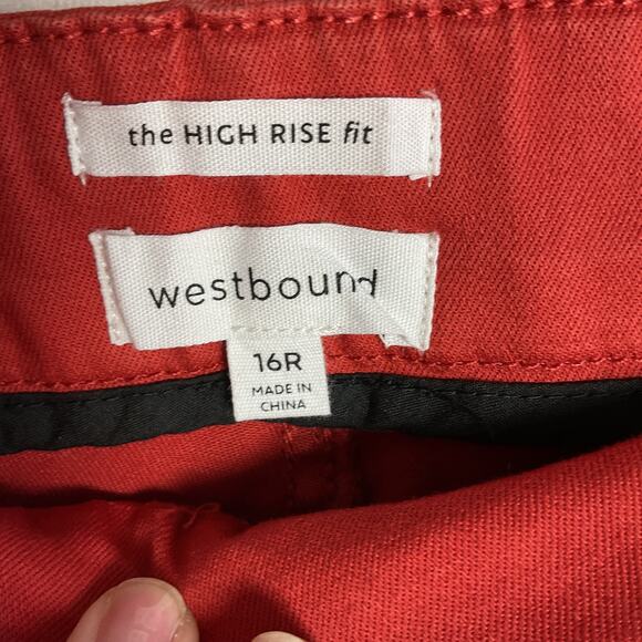 Westbound Womens High Rise Skinny Fit Cotton Jeans Burnt Orange 16R New w Tag - Picture 7 of 16